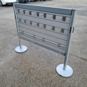 Used Double Sided Slatwall Queuing Barrier