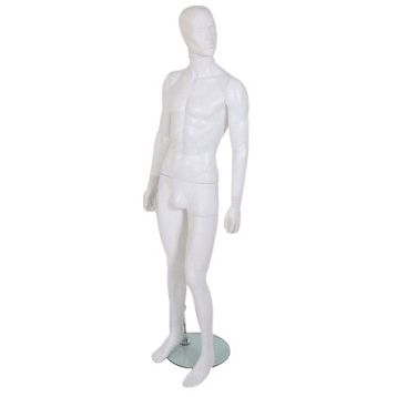 Male Mannequin Matt White Abstract Head