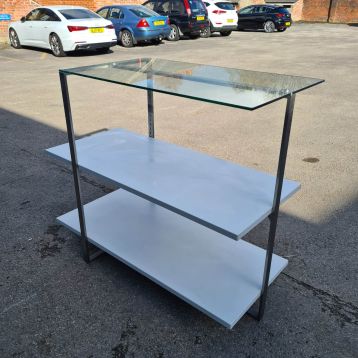 Used Wood & Glass Display Stand