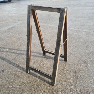 Used Wooden Outdoor Pavement Poster Display Frame