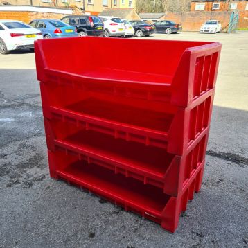 Used Large Heavy Duty Storage Tubs - Stack of 4