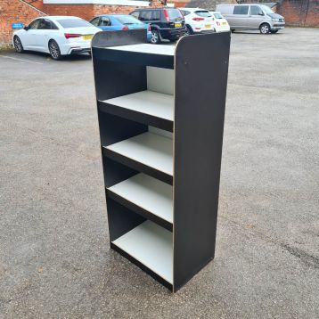 Used Black & White MDF Shelf Unit