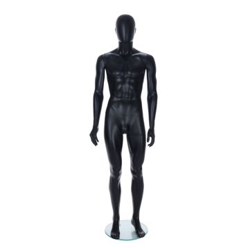 Male Mannequin Black Egg Head with Ears