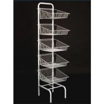 5 TIER BASKET DISPLAY STAND