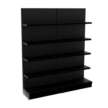 Black Retail Wall Shelving 2 x 1250mm Joining Units