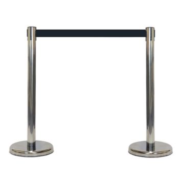 RETRACTABLE BARRIER POST (BLACK)