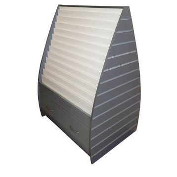 Deluxe 24 Tier Gondola Card Rack Unit - 1000mm SFSD25 Pewter