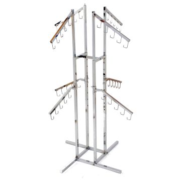 ADJUSTABLE CHROME 2 TIER BAG DISPLAY STAND