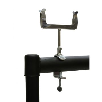 CLAMP ON CHROME SIGN HOLDER FOR HEAVY DUTY GARMENT RAILS 