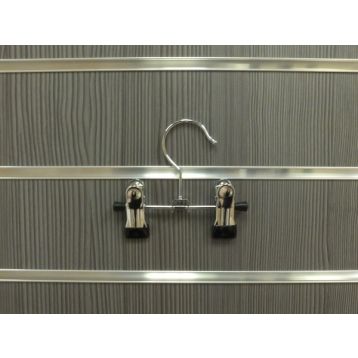 DOUBLE CLIP CHROME DISPLAY HANGER - 1008