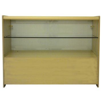 ECONOMY SELF ASSEMBLY : 1/2 GLASS COUNTER : 1200mm MAPLE 1506