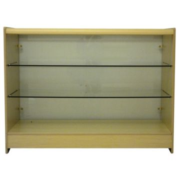 Economy Self Assembly Full Glass Counter 1200mm Maple 1510