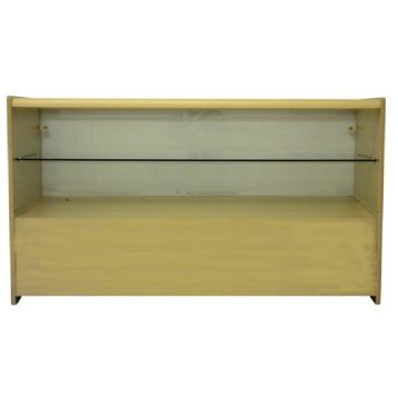 ECONOMY SELF ASSEMBLY : 1/2 GLASS COUNTER : 1800mm MAPLE 1508
