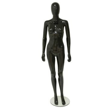 Female Mannequin Black High Gloss - R308