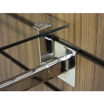 D Rail Glass Shelf Supports With Suckers (Set of 4)