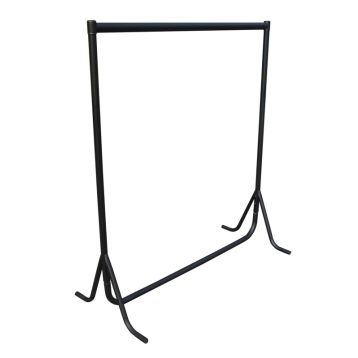 HEAVY DUTY BLACK FISHTAIL GARMENT RAILS