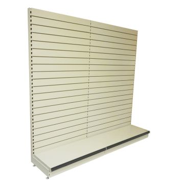 Wall Shelving : 665mm  Metal Slat Panels 2 x Joining Bays