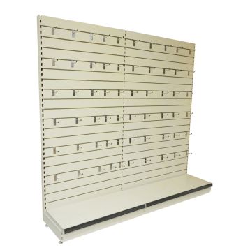 Wall Shelving : 800mm Metal Slat Panels  2 x Joining Bays