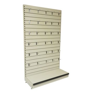 Wall Shelving : 665mm  Metal Slat Panels - Starter Unit