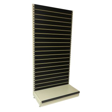 Wall Shelving : 1000mm Black Slatwall 1 x Single Bay