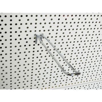 Heavy Duty Euro Peg Board Hook Fixed Bridge 200mm
