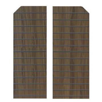 Walnut Slatwall End Panels For Wall / End Unit (1450mm x 560mm)