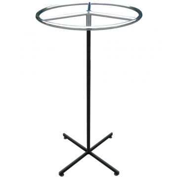 ADJUSTABLE HEIGHT RING GARMENT STAND.