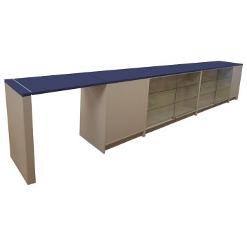 Convenience Store Solid Wood & Glass Display Counter (SFSC40)