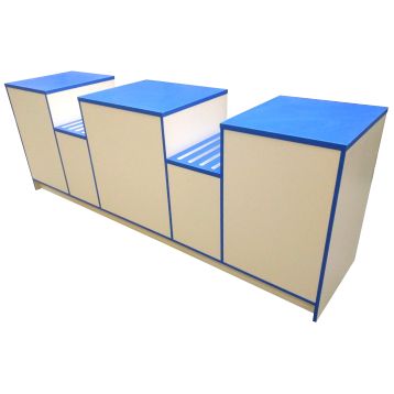 Convenience Store Counter With Blue Laminate Top (SFSC6)