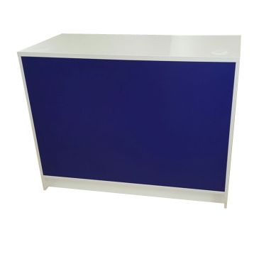 White Solid Counter With Dark Blue Front (SFSC36)
