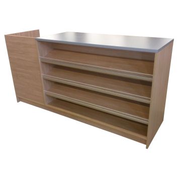 Oak Counter with Pewter Laminate Top (SFSC39)