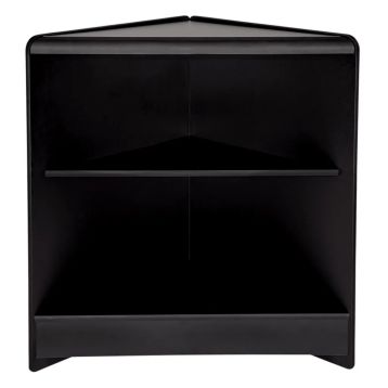 Economy Self Assembly Open Front Triangle Corner Black 1537