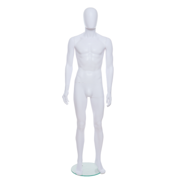 Male Mannequin Matt White Egg Head