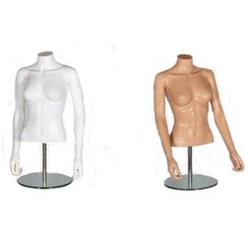 FEMALE UPPER TORSO ON GLASS BASE