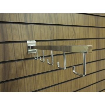 Slatwall 5 Hook Straight Arm