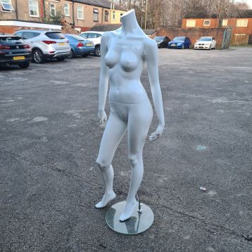 Used Female Mannequin With Glass Base (E)