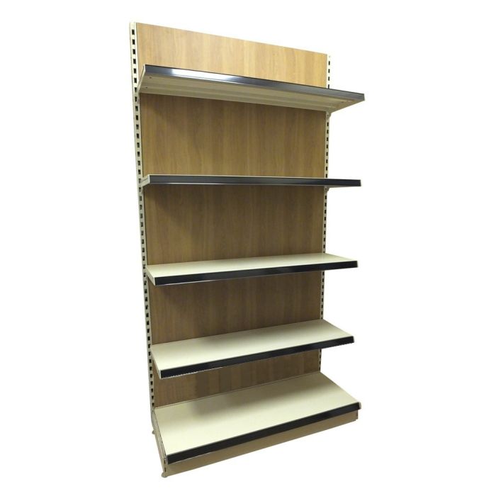 Buy Wall Shelving 1250mm Wood Finished Back with Shelves 1 x