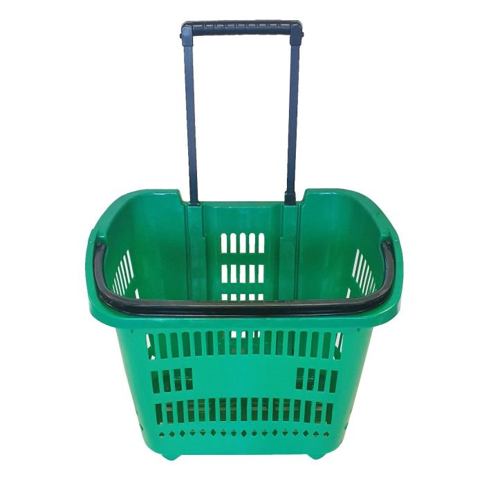 Buy Green Plastic Shopping Trolley Genslide Just 23.988001