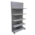 Wall Shelving Silver: 665mm - Starter Unit (No Kickplate / Epos Ticket Edge)