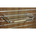 Slatwall D Rail With Glass Shelf & Supports